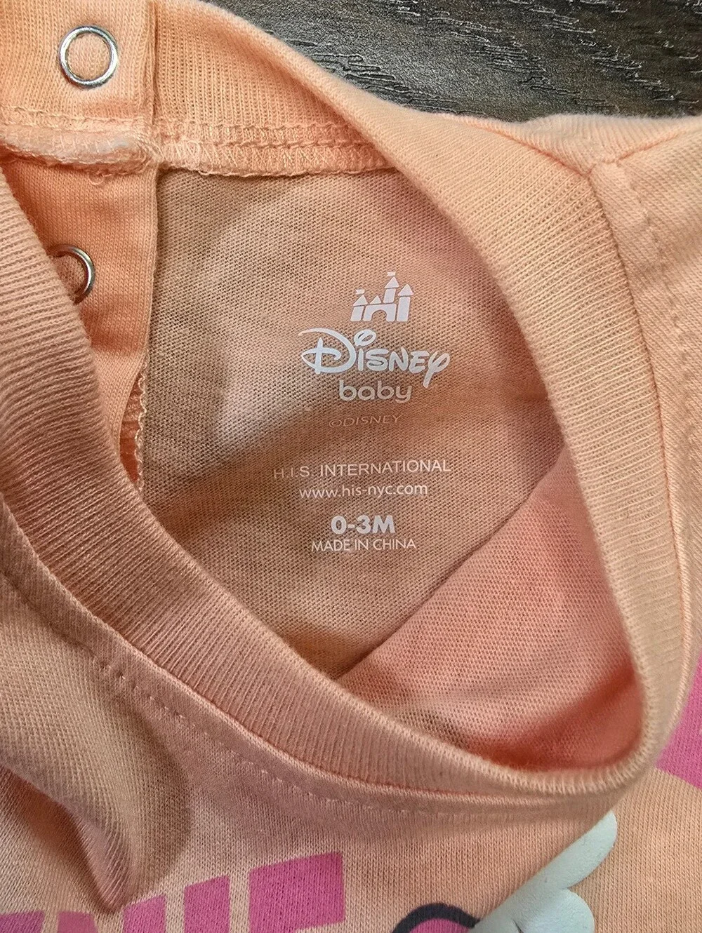 NWT Disney Minnie Mouse Peach T-shirt and Shorts Set Girls 0-3M